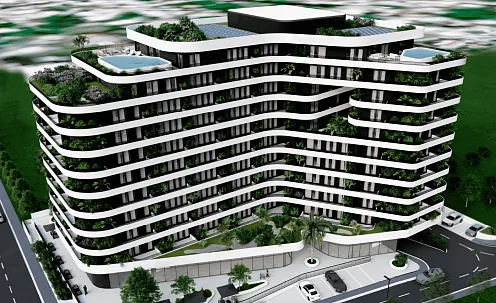 A luxurious complex in the center of Bar with a panoramic view of the sea